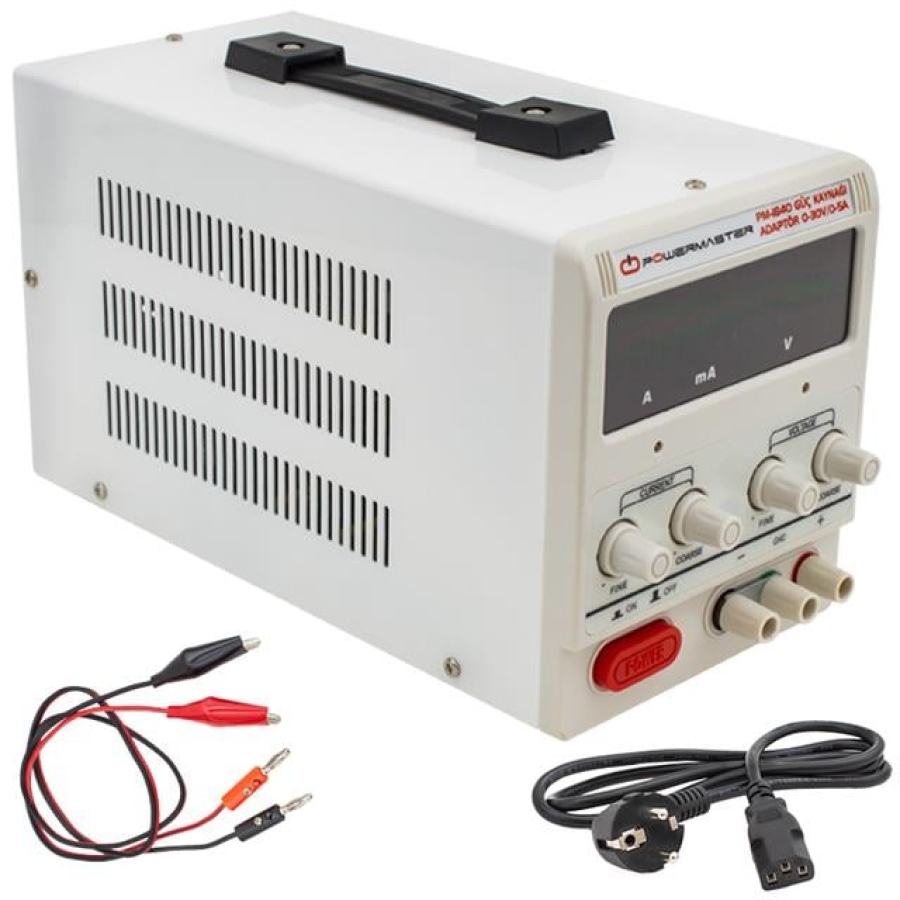Powermaster PM-1840 0-30V - 0-5A Güç Kaynağı Adaptör