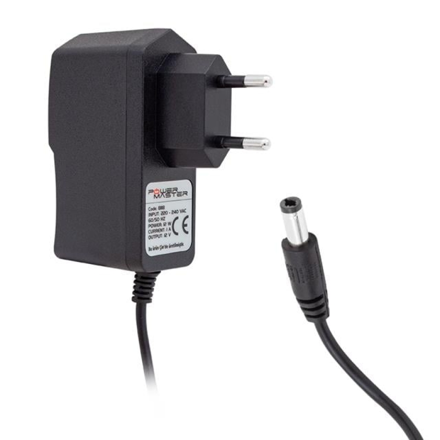 PowerMaster PM-8118 12 Volt 1 Amper - 220-230V AC 50/60 Hz Adaptör