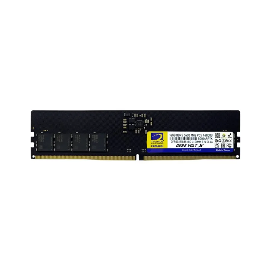 16GB DDR5 RAM 5600MHZ CL46 TWINMOS DT TMD516GB5600U46WO