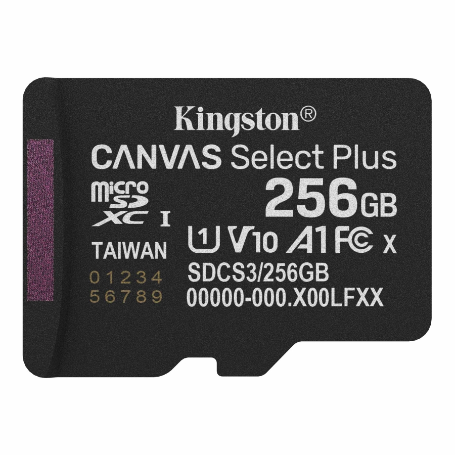 256GB KINGSTON CANVAS SELECT PLUS MICRO SD HAFIZA KARTI CL10 SDCS3/256GB