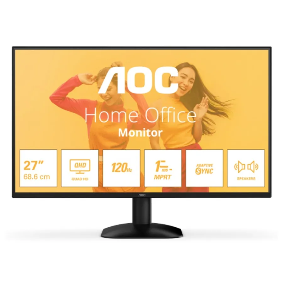 27 AOC Q27B35S3 IPS 1MS 120HZ 1XHDMI 1XDP 2K QHD 2560X1440 SİYAH MONİTÖR
