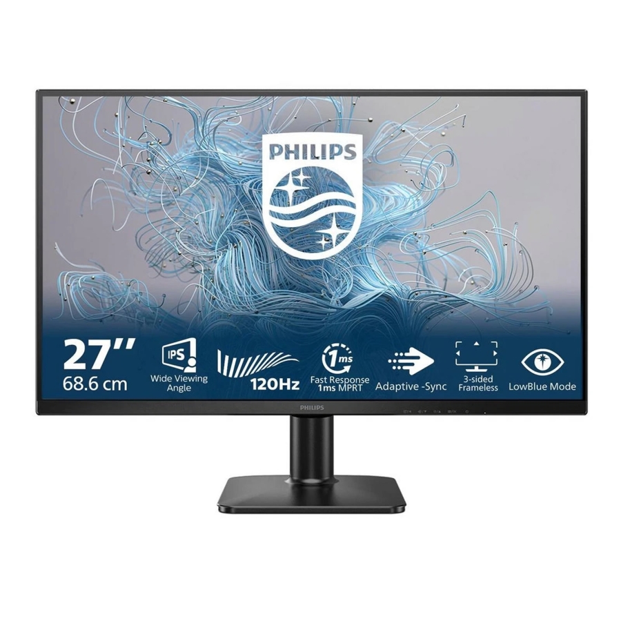 27" PHILIPS 27E2N1110/00 IPS 1MS 120MHZ 1XVGA 1XHDMI FHD 1920X1080 FLICKER-FREE VESA SİYAH MONİTÖR