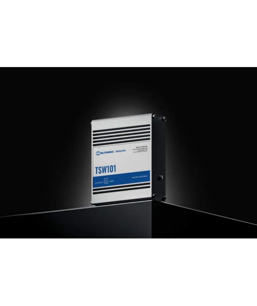 Teltonika TSW101 5 x 1 Gbps ETH Port Unmanaged PoE+ Automotive-Dedicated Switch (TSW101000000)