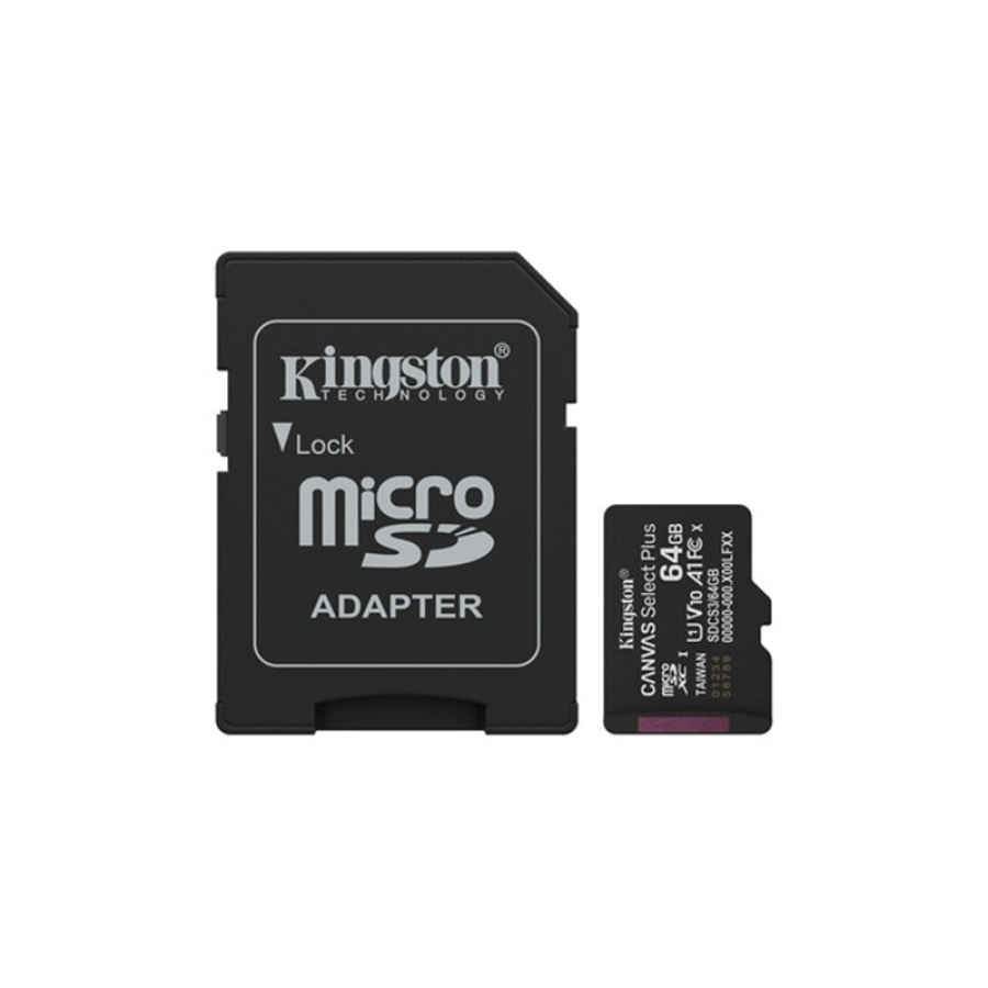 64GB KINGSTON CANVAS SELECT PLUS MICRO SD CARD CL10 SDCS3/64GB HAFIZA KARTI