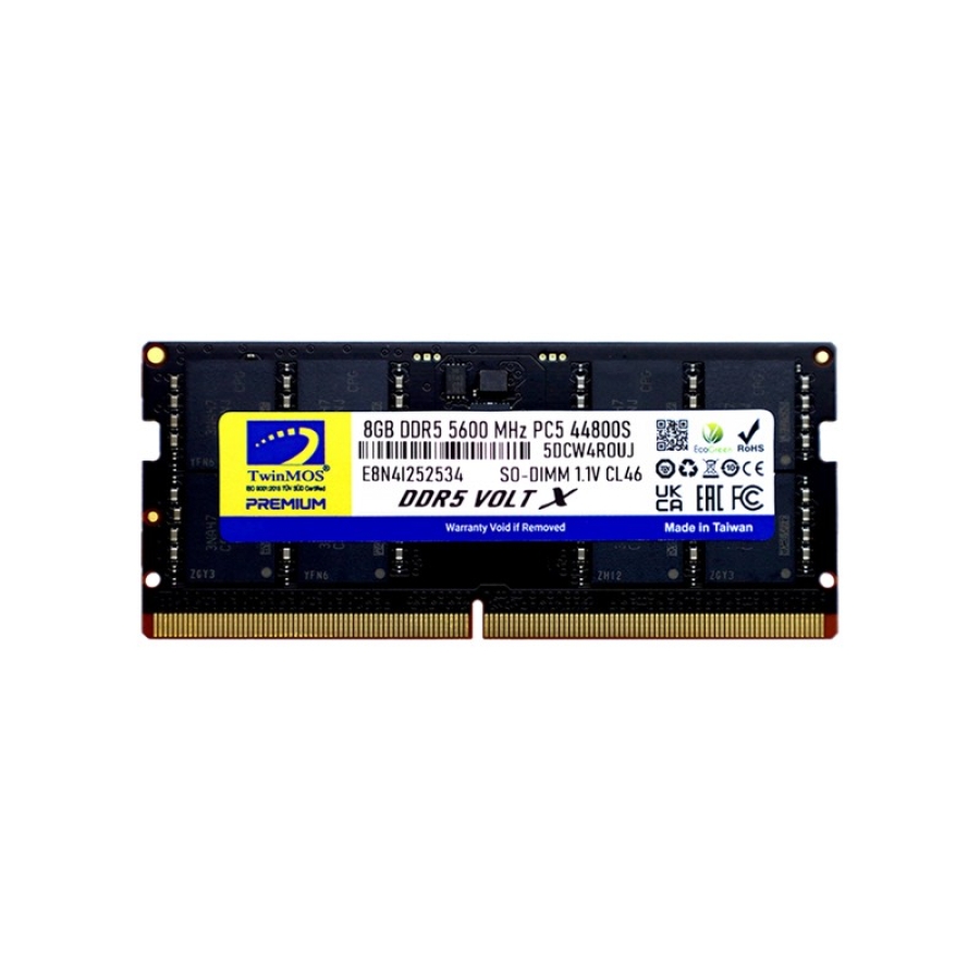 8GB DDR5 RAM 5600MHZ TWINMOS NB TMD58GB5600S46