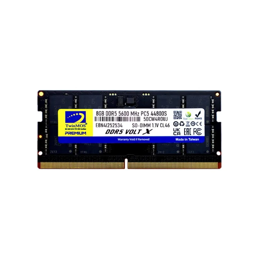 8GB DDR5 RAM 5600MHZ TWINMOS NB TMD58GB5600S46