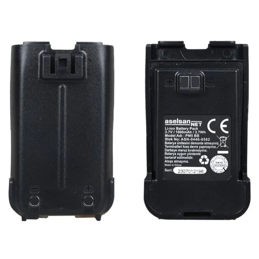 Aselsan A446C PM5BB LI-ON 3.7V 1000mAh Yedek Lityum Batarya Pili
