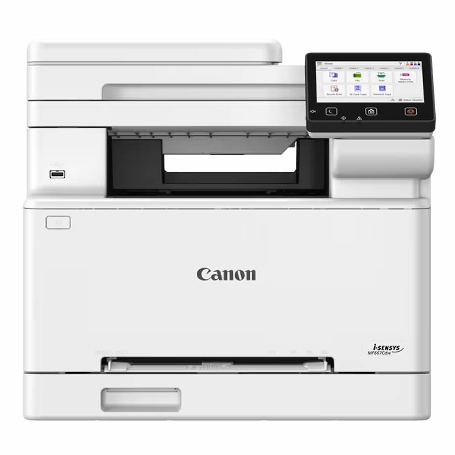 Canon i-SENSYS MF667CDW - Profesyonel Renkli A4 Lazer Çok Fonksiyonlu Yazıcı,Wi-Fi, Ethernet, Fax, ADF & Dokunmatik Ekran
