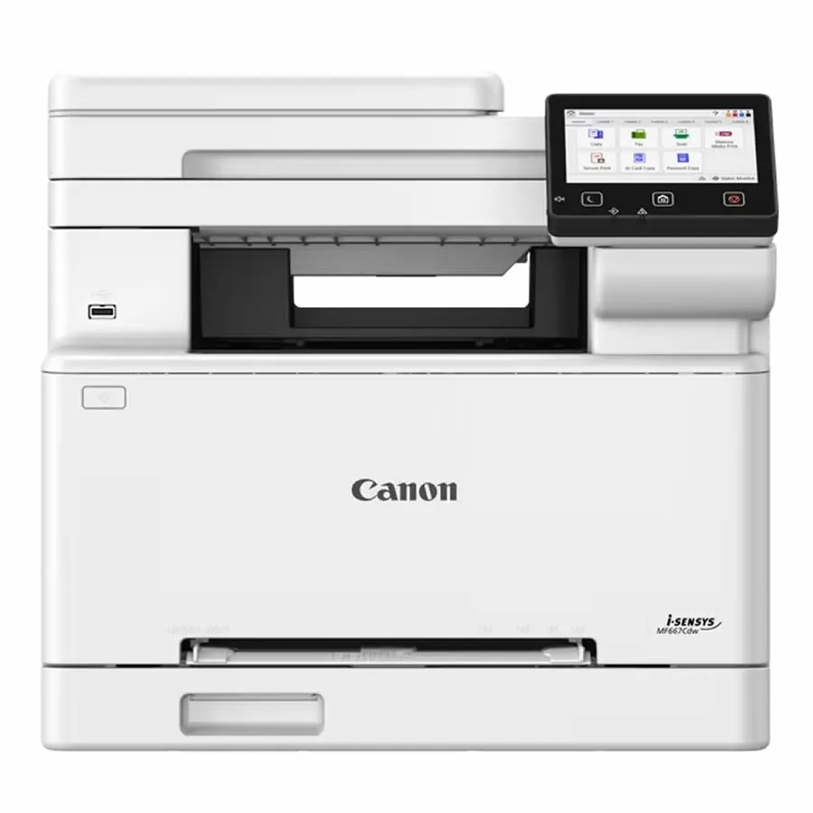 Canon i-SENSYS MF667CDW - Profesyonel Renkli A4 Lazer Çok Fonksiyonlu Yazıcı,Wi-Fi, Ethernet, Fax, ADF & Dokunmatik Ekran