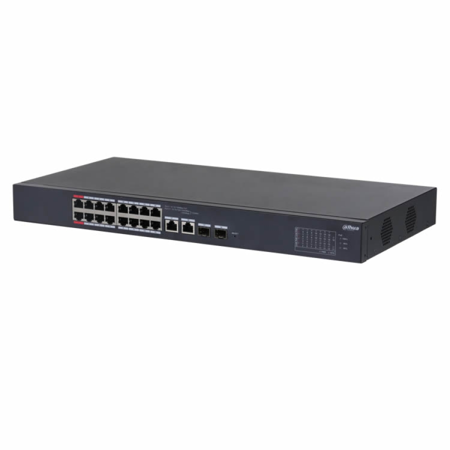 DAHUA CS4218-16ET-135 16 PORT 10/100 + 2XRJ45/1GB SFP COMBO CLOUD YÖNETİLEBİLİR RACKMOUNT 135W POE SWITCH