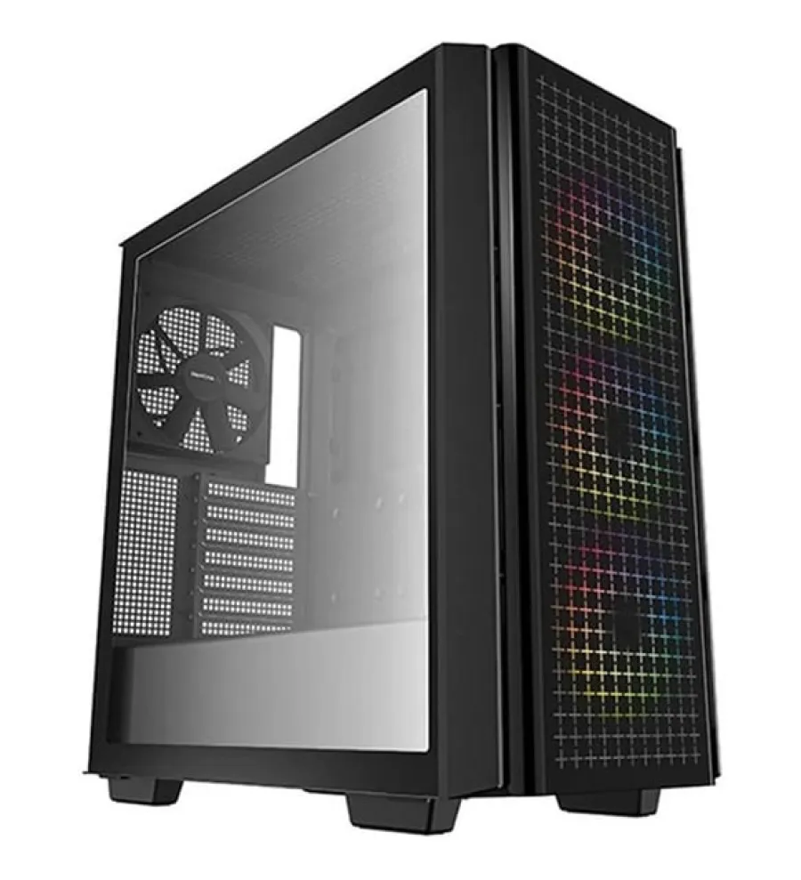 DeepCool CG540-MESH-PL750 750W 80+ PSU, 4 Fanlı Mesh ARGB ATX Mid Tower Siyah Oyuncu Kasası