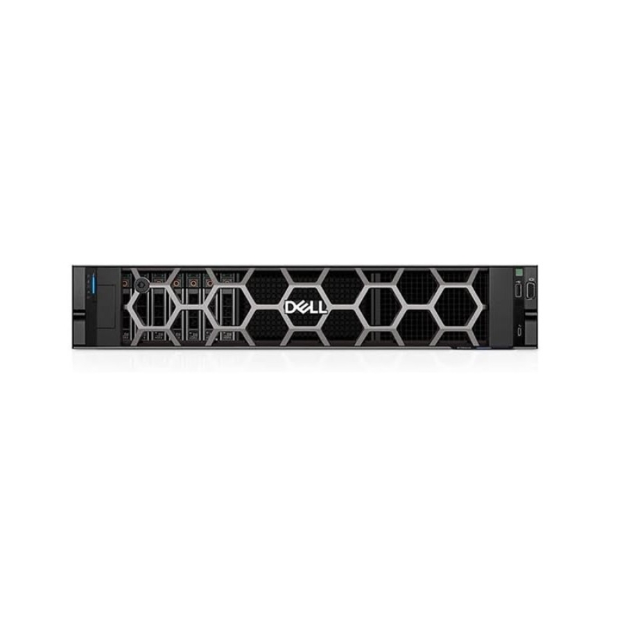 Dell PowerEdge R760xs 2U Rack Sunucu - 2x Intel Xeon Silver 4510, 128GB DDR5 RAM, 2x480GB SSD, 16x2.5" SAS/NVMe, Çift 1100W PSU