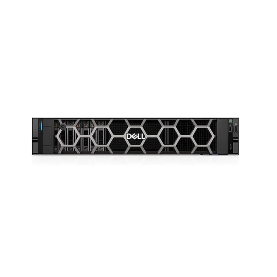 Dell PowerEdge R760xs 2U Rack Sunucu - 2x Intel Xeon Silver 4510, 128GB DDR5 RAM, 2x480GB SSD, 16x2.5" SAS/NVMe, Çift 1100W PSU