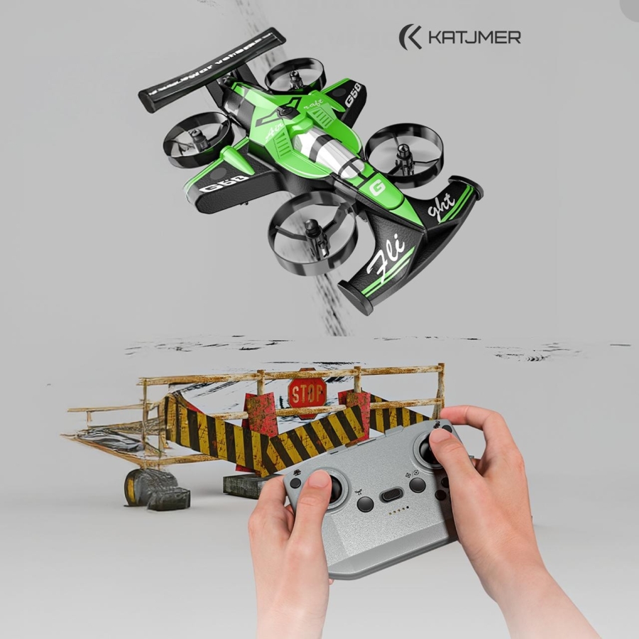 Katjmer G58 Drone Araba ve Uçak 2.4GHz Uzaktan Kumandalı 360° Dönebilen Dayanıklı Köpük Gövdeli Oyuncak