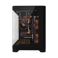 1ST PLAYER UVIEW UV6 SİYAH 750W 80+ SILVER ATX 3.1 ARGB 3X12CM FAN PANORAMİK TEMPERLİ CAM USB 3.0 BOŞ KASA