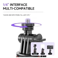 C22 AI Akıllı Yüz Takipli Gimbal Tripod- 360 Döner Selfie Çubuğu, Bluetooth Uzaktan Kumandalı Stabilizatör