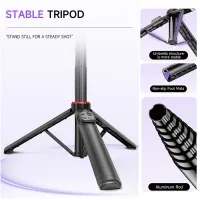 C22 AI Akıllı Yüz Takipli Gimbal Tripod- 360 Döner Selfie Çubuğu, Bluetooth Uzaktan Kumandalı Stabilizatör