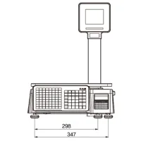 CAS CL3000 15KG 202DPI DİREKT TERMAL ETHERNET LCD EKRAN BOYUNLU BARKODLU TERAZİ