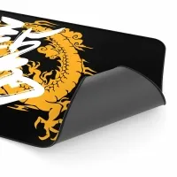 Hawk HWK-DRG-YLW9040 Yellow Dragon 90x40 Mouse Pad – 90x40 cm XXL Gaming Mousepad, Kaymaz Tabanlı Büyük Boy Oyuncu Mouse Altlığı