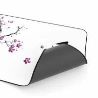 Hawk Sakura 90x40 Mouse Pad – 90x40 cm XXL Gaming Mousepad, Kaymaz Tabanlı Büyük Boy Oyuncu Mouse Altlığı (Beyaz Sakura Tasarım)