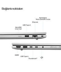 HP EliteBook 6 G1i 14" Intel Core Ultra İşlemcili WUXGA IPS İş Laptopu, Windows 11 Pro, 16GB RAM, 512GB SSD, Wi-Fi 7, AI Destekli Kurumsal Notebook