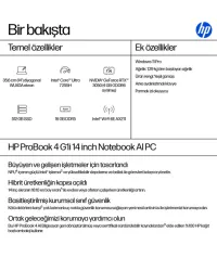 HP ProBook 4 G1i 14 AI İş Laptopu, Intel Core Ultra 7 255H, 16GB RAM, 512GB SSD, W11Pro, Wi-Fi 7, Kurumsal Notebook