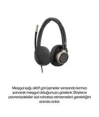 HP Poly Mission 825 C01FCAA Stereo USB-C / USB-A Aktif Gürültü Engelleyici Kulaklık