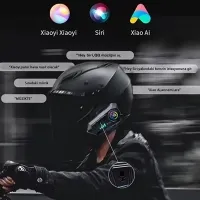 KATJMER Y10 Intercom - Bluetooth 5.0 Motosiklet Kask Kulaklığı, Su Geçirmez, Gürültü Önleyici, Uzun Pil Ömrü