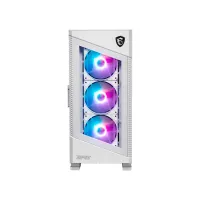 MSI MPG VELOX 100R WHITE TEMPERLİ CAM ARGB FAN 4X120MM FAN ATX BEYAZ GAMING BİLGİSAYAR KASASI