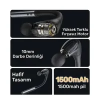 NVR-11 Eğim Masaj Aleti (JA-G4) - Çoklu Masaj Modu, Ergonomik Uzun Sap, Sessiz Çalışma