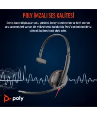 Poly Blackwire 3210 8X214AA Mono USB-C / USB-A Gürültü Önleyici Mikrofonlu Kulaklık