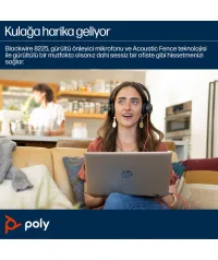 Poly Blackwire 8225 8X223AA Stereo USB-C / USB-A Aktif Gürültü Engelleyici Kulaklık