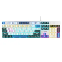 RAMPAGE NIMBUS KB-MK2 SİYAH USB RAINBOW AYDINLATMALI RED SWITCH 26 TUŞ ANTI-GHOSTING MEKANIK GAMİNG KLAVYE