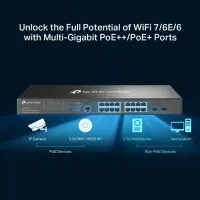 TP-LINK OMADA SG3218XP-M2 16 PORT 2.5G 2 PORT 10GE SFP+ L2+ MANAGED SWITCH WITH 8-PORT POE+