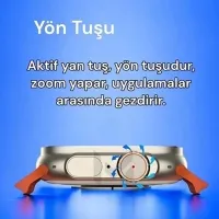 Ultra 10 in 1 Akıllı Saat - 49mm Ekran, 10 Kayış Hediyeli, Bluetooth Görüşmeli Smartwatch