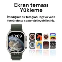 Ultra 10 in 1 Akıllı Saat - 49mm Ekran, 10 Kayış Hediyeli, Bluetooth Görüşmeli Smartwatch