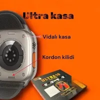 Ultra 10 in 1 Akıllı Saat - 49mm Ekran, 10 Kayış Hediyeli, Bluetooth Görüşmeli Smartwatch