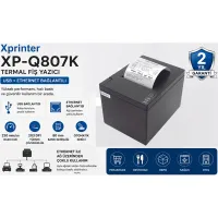 XPRINTER XP-Q807K 80mm Termal Fiş Yazıcı USB + LAN Ethernet Bağlantılı Otomatik Kesicili POS Yazıcı