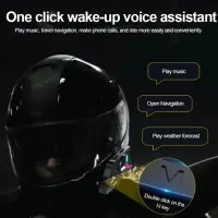 Y70 Intercom - Bluetooth 5.3 Motosiklet Kask Kulaklığı, IP67 Su Geçirmez, Gürültü Önleyici, Çift Cihaz Bağlantılı