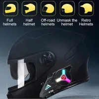 Y70 Intercom - Bluetooth 5.3 Motosiklet Kask Kulaklığı, IP67 Su Geçirmez, Gürültü Önleyici, Çift Cihaz Bağlantılı