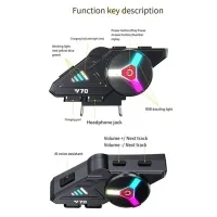 Y70 Intercom - Bluetooth 5.3 Motosiklet Kask Kulaklığı, IP67 Su Geçirmez, Gürültü Önleyici, Çift Cihaz Bağlantılı