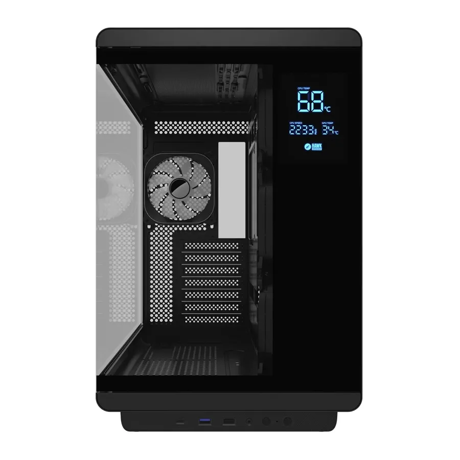 HAWK HC710-1200W GAMING HC710 1200W 80+ GOLD ARGB AKVARYUM ATX MID TOWER SİYAH GAMING KASA