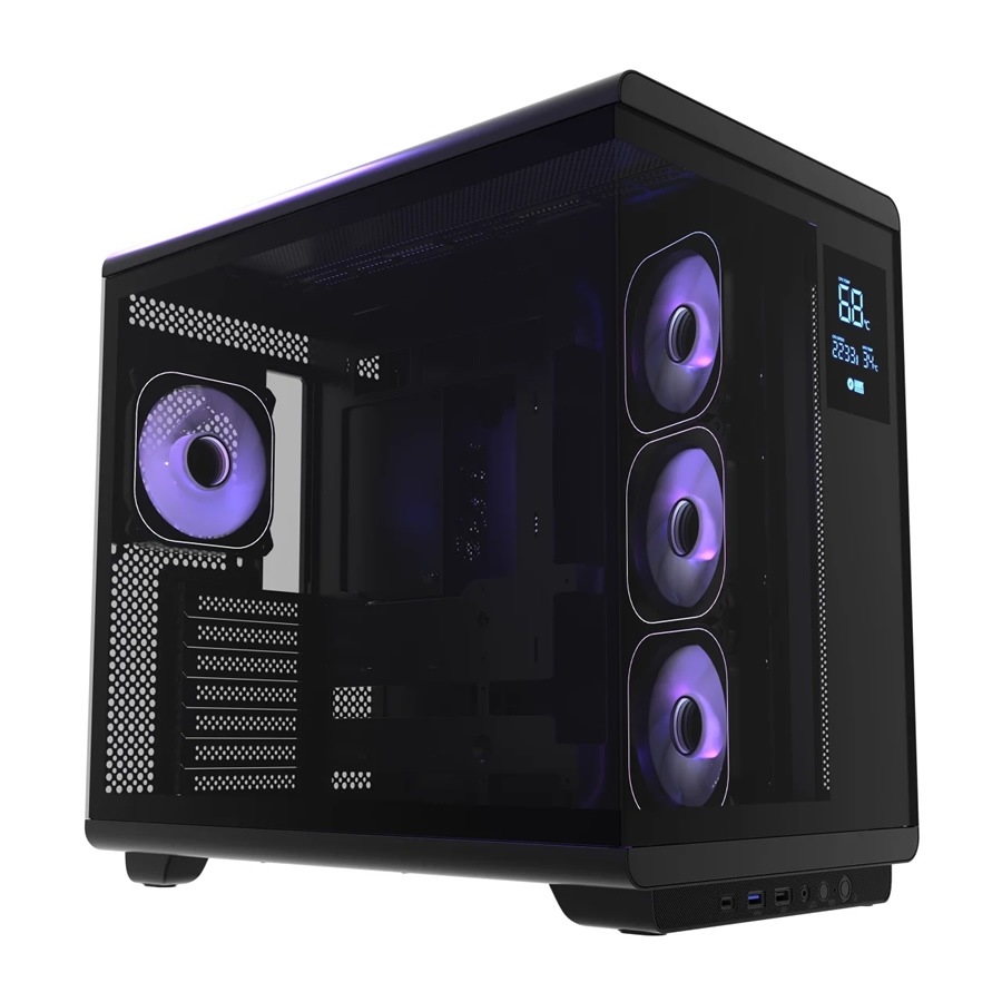 HAWK HC710-850W GAMING HC710 850W 80+ BRONZE ARGB AKVARYUM ATX MID TOWER SİYAH GAMING KASA