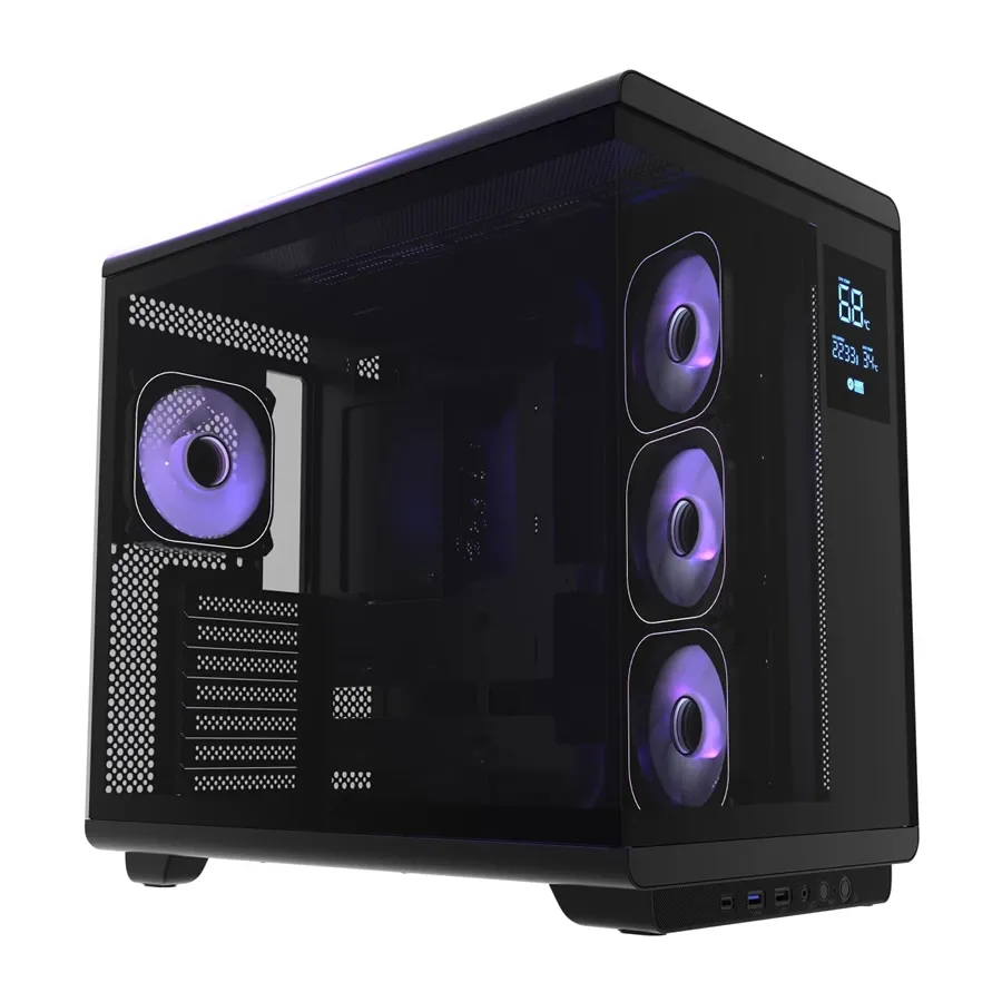 HAWK HC710-850W GAMING HC710 850W 80+ BRONZE ARGB AKVARYUM ATX MID TOWER SİYAH GAMING KASA
