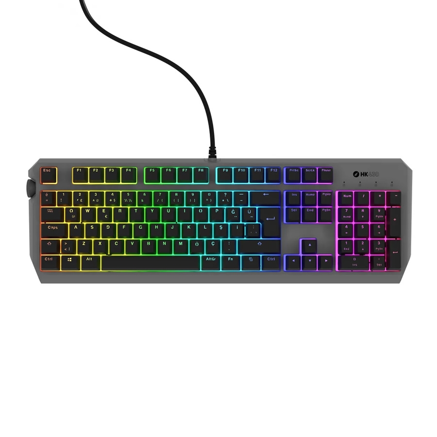 HAWK HK430K GAMING HK430 MEKANİK KIRMIZI SWITCH RGB KABLOLU METAL KASA FULL GAMING KLAVYE