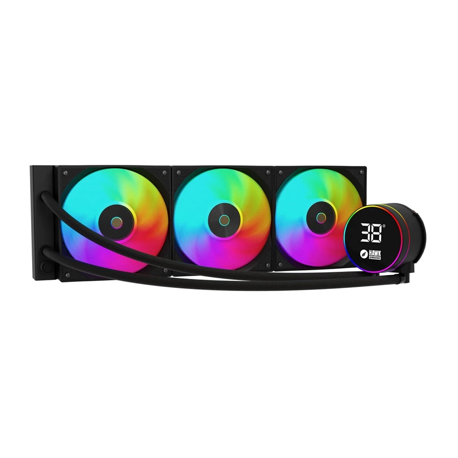 HAWK HL360 GAMING HL360 FROSTBITE 360MM LED ARGB AM5 VE LGA1700 UYUMLU SİYAH SIVI SOĞUTUCU