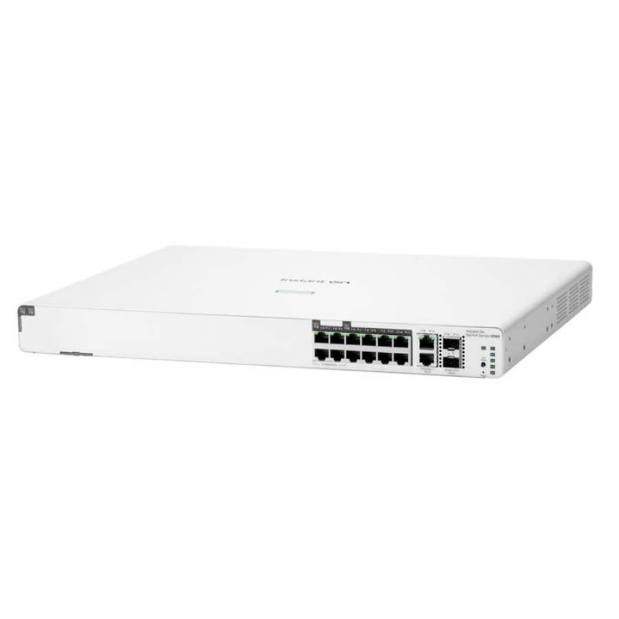 HPE Aruba Instant On 1960 S0F35A Switch - 8 Port Gigabit + 4 Port 2.5G PoE+++ 2×10G RJ45/SFP+ Uplink, 480W PoE, L2+ Rackmount