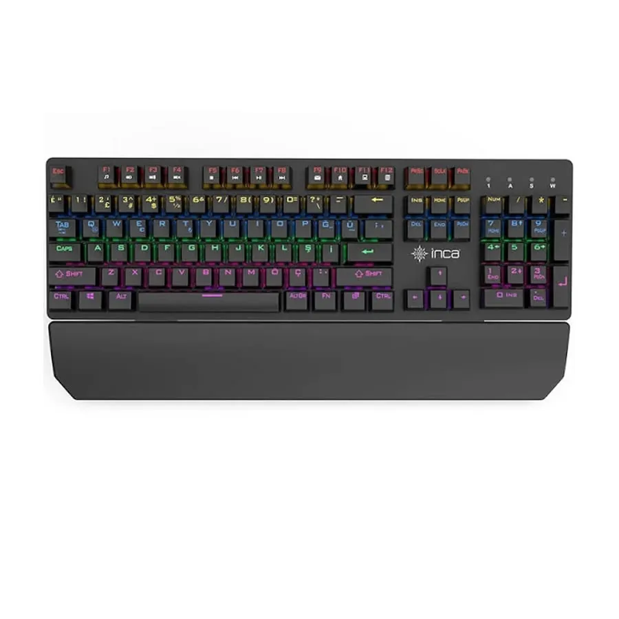 INCA IKG-445 Phaldor RGB Mekanik Oyuncu Klavyesi 106 Tuş Blue Switch USB Kablolu Gaming Klavye