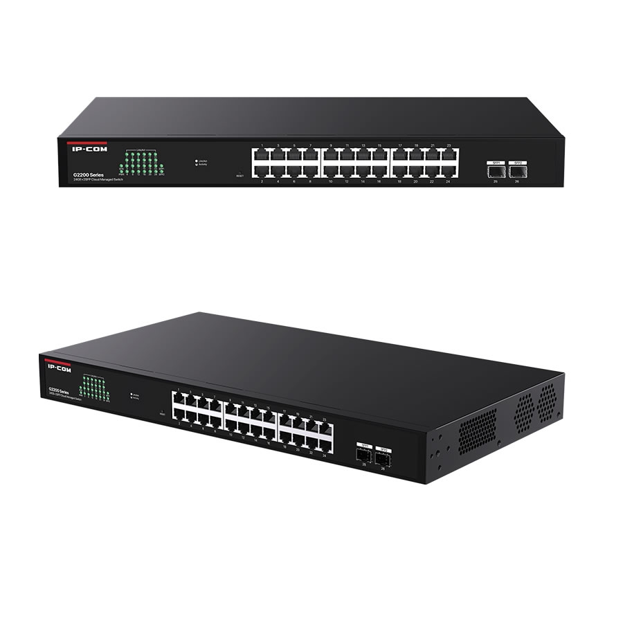 IP-COM G2226F 24 PORT GIGABIT + 2XSFP UPLINK CLOUD YÖNETİLEBİLİR RACKMOUNT SWITCH