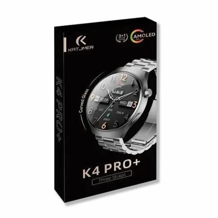 Katjmer K4 Pro+ Akıllı Saat - Çelik Kordonlu, Sesli Görüşmeli, Uyku ve Nabız Takip Özellikli Suya Dayanıklı Smartwatch